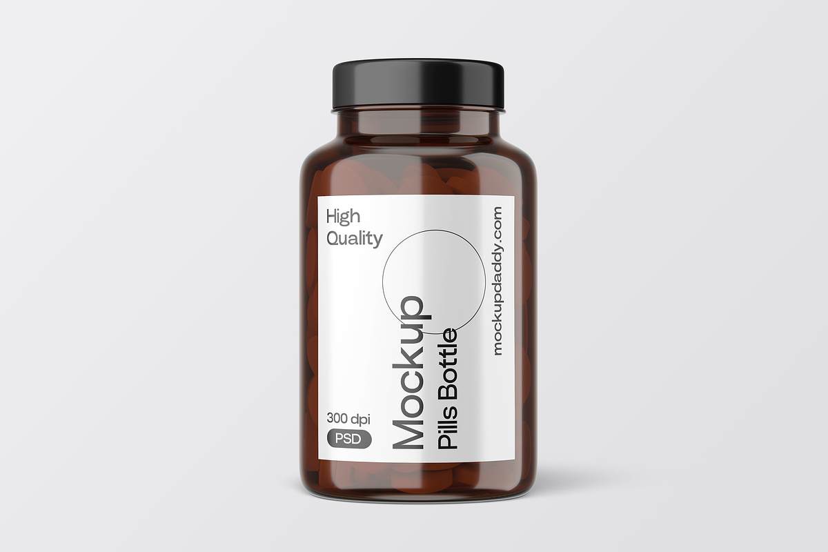 Vitamin & Supplement Bottle Mockup, a Cups & Container Mockup by Mockupdaddy (Photo 19 of 28)