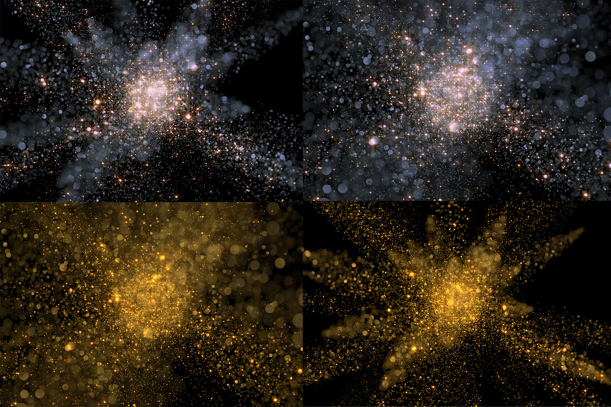 Explosion of bright gold sequins, an Illustration by Leone_v (Photo 1 of 5)