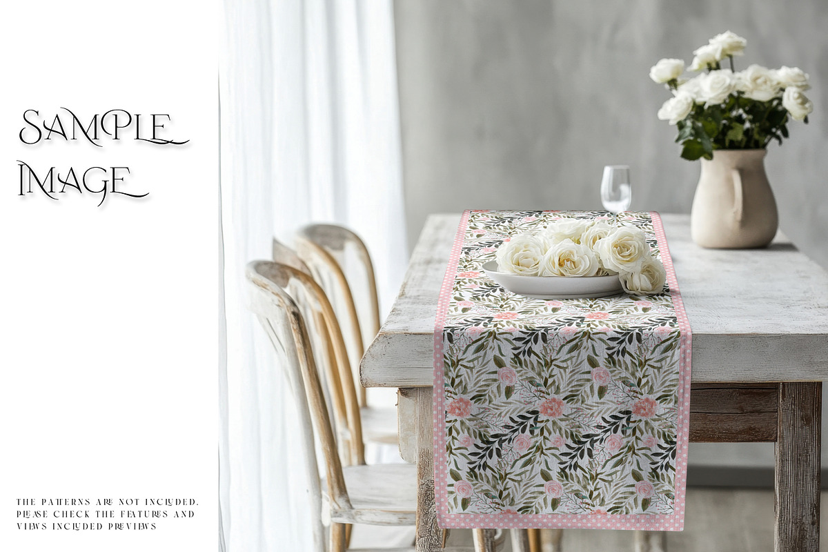 Table Runner with Smart Objects, a Product Mockup by mock-ups (Photo 5 of 13)