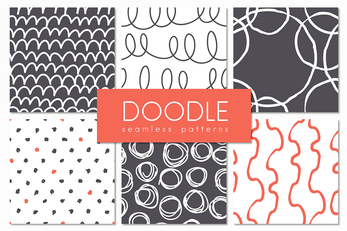 Doodle. Seamless Patterns Set, a Pattern Graphic by Curly_Pat (Photo 1 of 5)