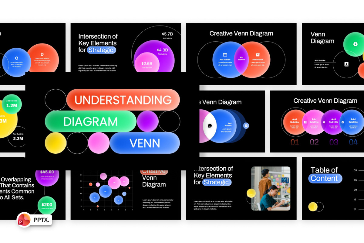 Venn Diagrams PowerPoint, a Presentation Template by Loin Studio (Photo 1 of 4)