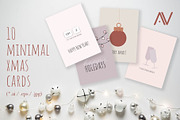 10 MINIMAL XMAS CARDS, a Card Template by Anastasia_avgr (Thumbnail 3 of 3)