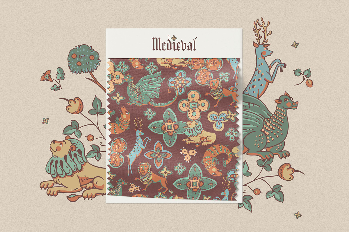 Medieval Fantasy Motif, a Pattern Graphic by Depiano (Photo 7 of 7)