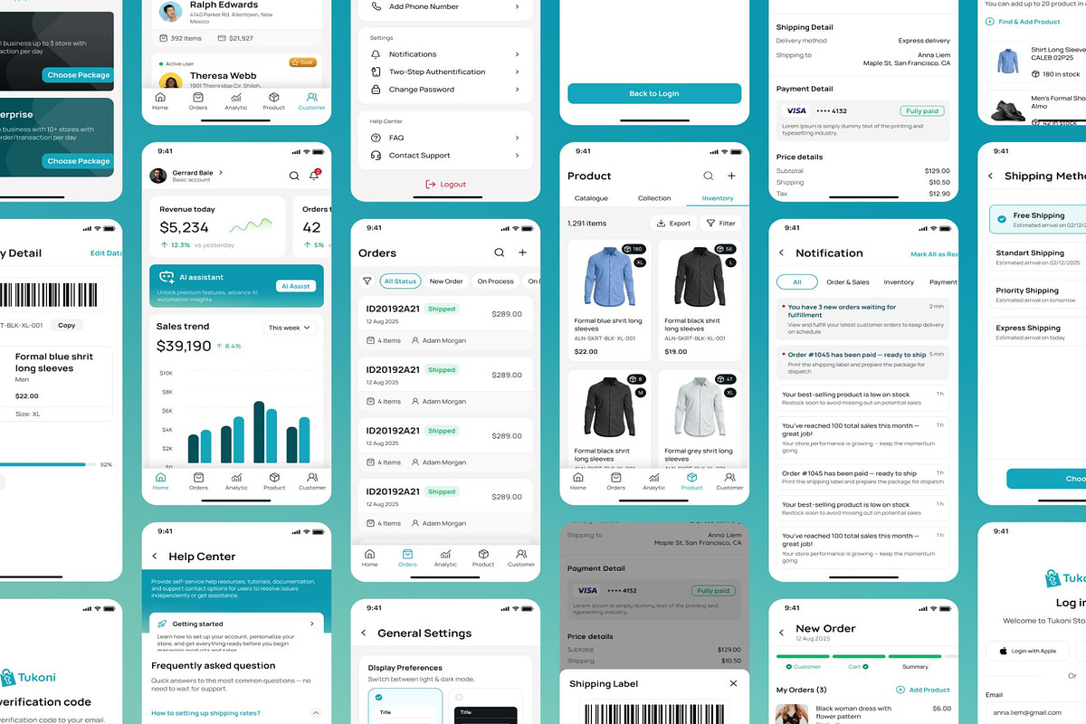 Tukoni SAAS Store Management Mobile, an UI Kit Template by Lumina_ui_ux202 (Photo 9 of 10)
