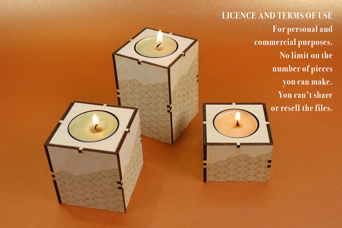 Candle Holder File 4 Laser Cutter., an Object Graphic by MaramadeLaser (Photo 3 of 5)