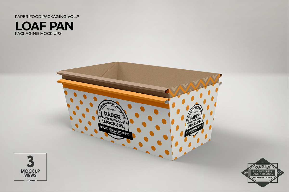 Loaf Cake Mold Packaging Mockup, a Packaging Mockup by INCDesign (Photo 6 of 8)