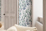 Blue Green Watercolor Patterns, a Wallpaper Graphic by Webvilla Studio (Thumbnail 2 of 9)