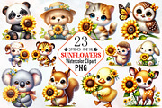 spring animal sunflowers sublimation, an Illustration by RobertsArt (Thumbnail 1 of 4)
