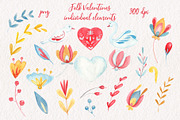 Folk Valentines Watercolor, a Decorative Illustration by Catch the Dream Art (Thumbnail 4 of 8)