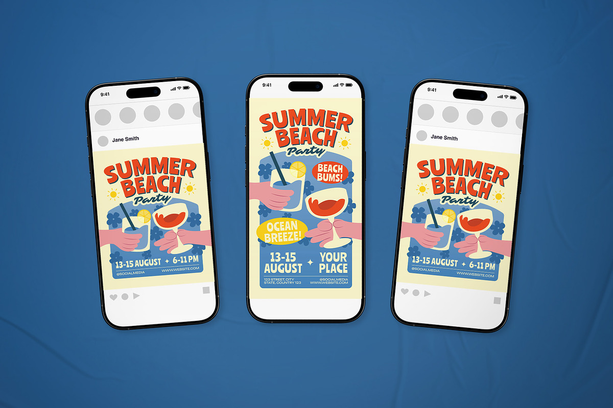 Summer Beach Party Event Flyer Set, a Flyer Template by The Good Store (Photo 2 of 2)
