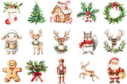 Cute Holly Christmas Clipart Bundle, an Illustration by Designking (Thumbnail 3 of 5)