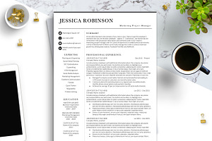 Marketing Manager Resume CV Template