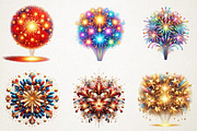 Colorful Fireworks Festival New Year, an Illustration by RobertsArt (Thumbnail 3 of 5)