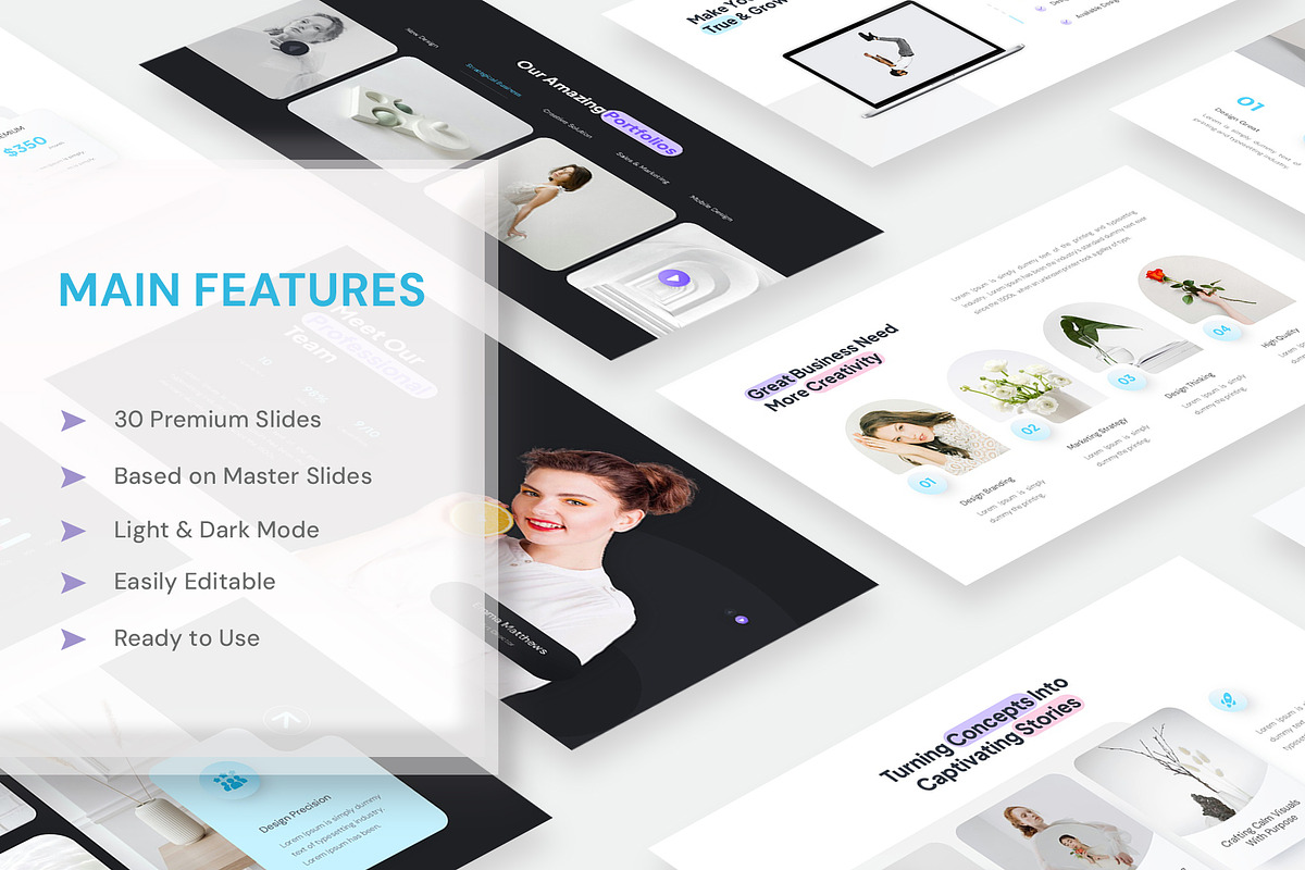 Creative Pastel Google Slides, a Presentation Template by New Coral Design (Photo 2 of 6)