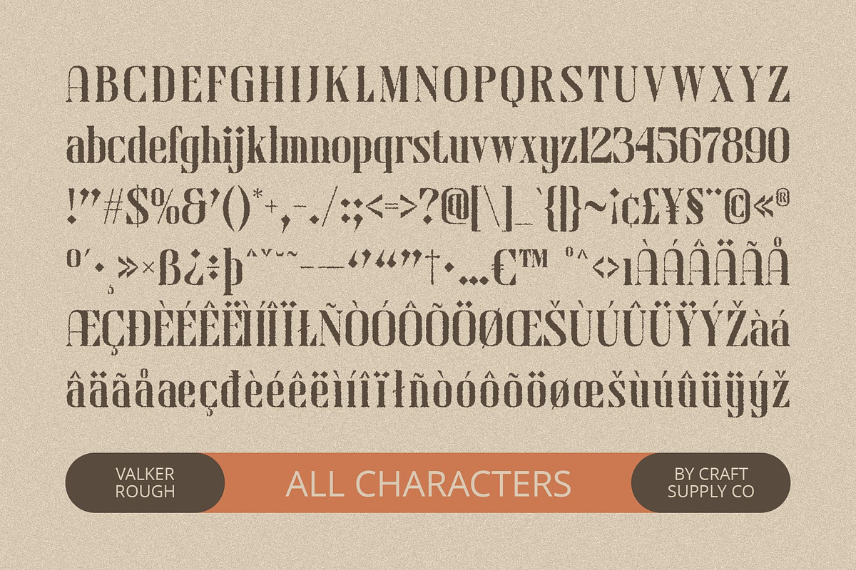 Valtine Rough, a Serif Font by Craft Supply Co. (Photo 8 of 8)