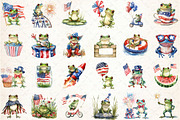Patriotic Frog PNG Clipart, an Illustration by Libby Wishes (Thumbnail 2 of 5)