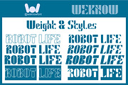 Robot life font, a Sans Serif Font by weknow (Thumbnail 7 of 8)