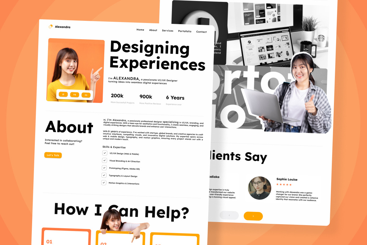 Alexandra - Portfolio Landing Page, a Landing Page Template by twinstd (Photo 4 of 5)