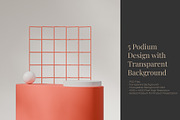 5 Podium with Transparent Background, a Background Graphic by faustudio (Thumbnail 1 of 7)
