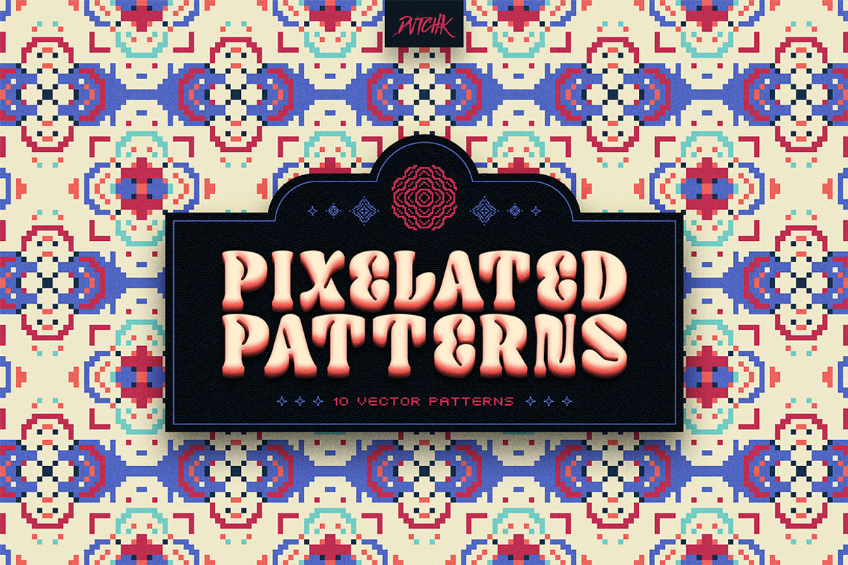 Pixel Mosaic Patterns | Vol. 09, a Pattern Graphic by dvtchk (Photo 2 of 10)