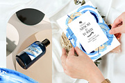 Abstract blue & gold Acrylic smears, an Object Graphic by Julie&Taily (Thumbnail 3 of 21)