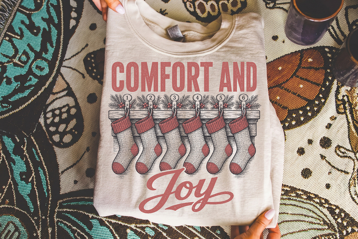 Vintage Comfort And Joy Christmas, a Seasonal Illustration by Libby Wishes (Photo 2 of 4)