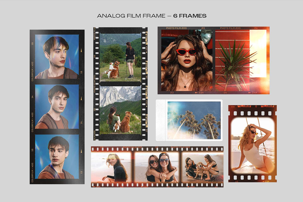 Analog Film Frame Template Set, a Mockup by DesignerCandies