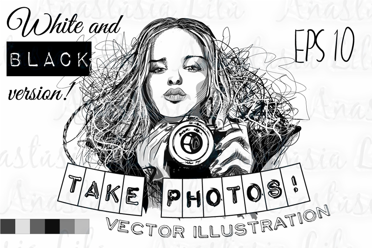 Girl with camera, a Decorative Illustration by A.Lila (Photo 1 of 3)