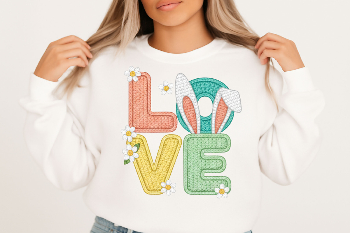 Yarn Crochet Easter Love PNG, an Illustration by Designking (Photo 2 of 6)
