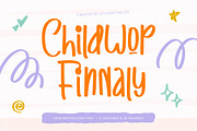 Childwop Finnaly Handwritten Kids, a Script Font by stylishtype.co (Thumbnail 1 of 15)