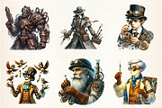 Steampunk Character Clipart, a Seasonal Illustration by DreamArtGraphic (Thumbnail 2 of 4)