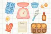 Cute Baking Tools, a Food Illustration by PaintPixelCo (Thumbnail 2 of 15)