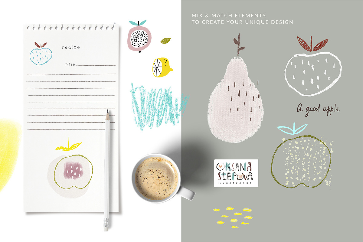 Fruits | 313+ elements, a Graphic by Oksana Stepova (Photo 2 of 13)