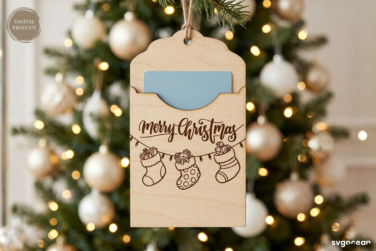 Christmas Card Holders SVG Bundle, a Decorative Illustration by svgocean (Photo 10 of 25)