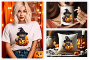 Halloween Black Cat Clipart Bundle, a Seasonal Illustration by Creative Arslan (Thumbnail 6 of 9)