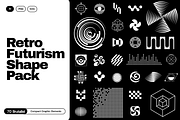 Retro Futurism Shape Pack 70+ Vector, a Technology Illustration by Invisual Studio (Thumbnail 1 of 11)