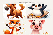 New Year Cute Animal Clipart, an Animal Illustration by Artnoy (Thumbnail 4 of 8)
