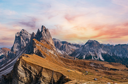 Autumn Seceda rock,  Italy Dolomites, a Nature Photo by YuriyB
