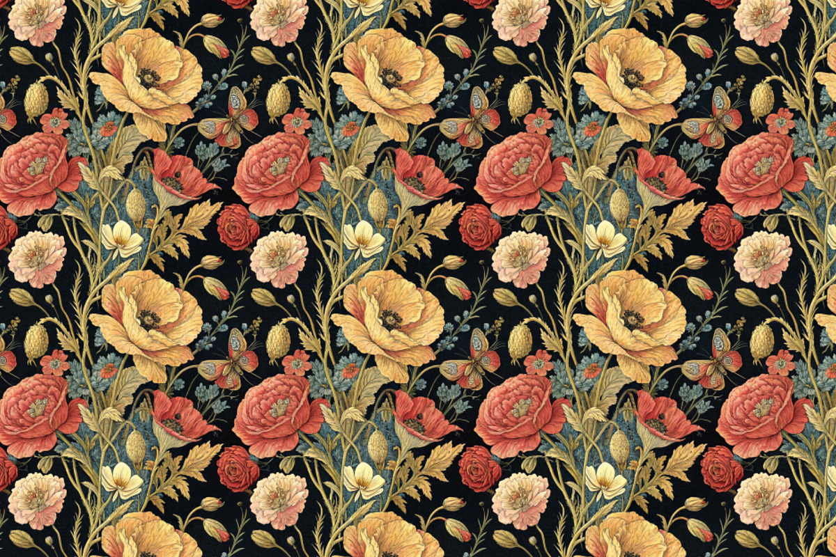 Seamless Pattern Set Meadow Motifs, a Pattern Graphic by Designs by Helen Trupak (Photo 4 of 8)
