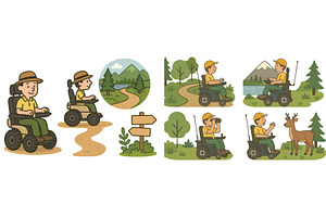 Enjoying nature trails with an all, an Illustration by ZinetroN
