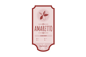 Amaretto vintage bottle label, a Food Illustration by Things for designers