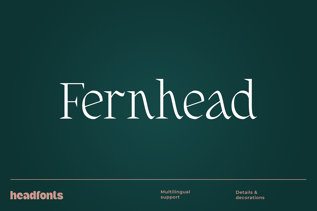 Fernhead Decorative Serif Font, a Serif Font by Headfonts (Photo 1 of 11)