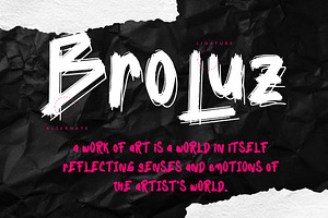 Broex Stray - Graffiti Brush Font