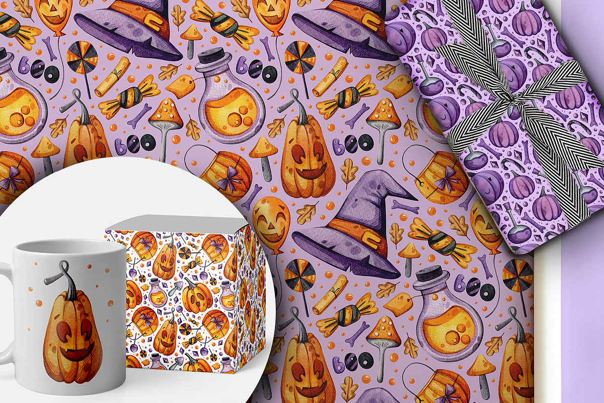 Happy Halloween set | 81 elements, an Animal Illustration by Aquarellka (Photo 6 of 8)