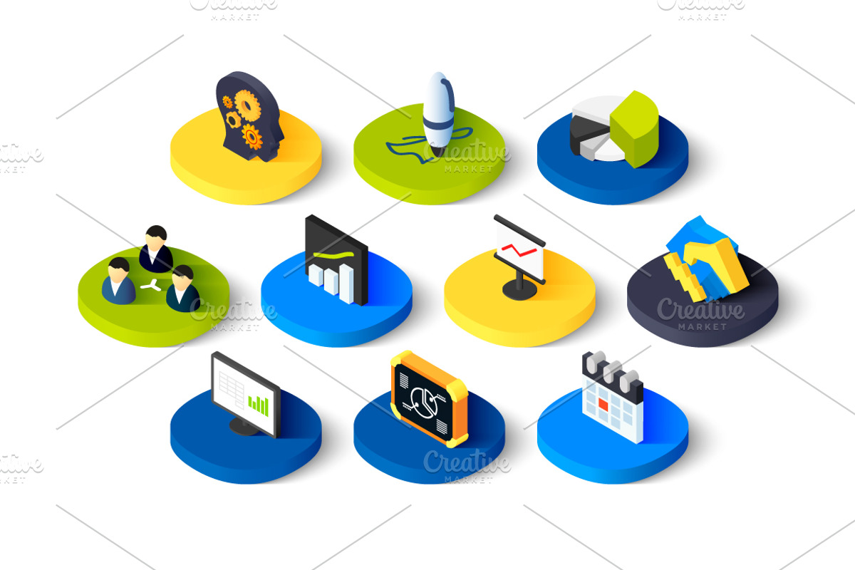 Isometric icons - Business, an Icon by sidmaydesign (Photo 3 of 3)