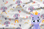 Baby animals and rainbow. clipart, an Animal Illustration by tata_ota (Thumbnail 13 of 13)
