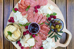 Cheese And Salami Serving Platter, a Food & Drink Photo by THP Creative