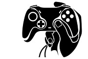 set of gaming controller silhouettes, an Illustration by Amazin_art (Thumbnail 21 of 41)