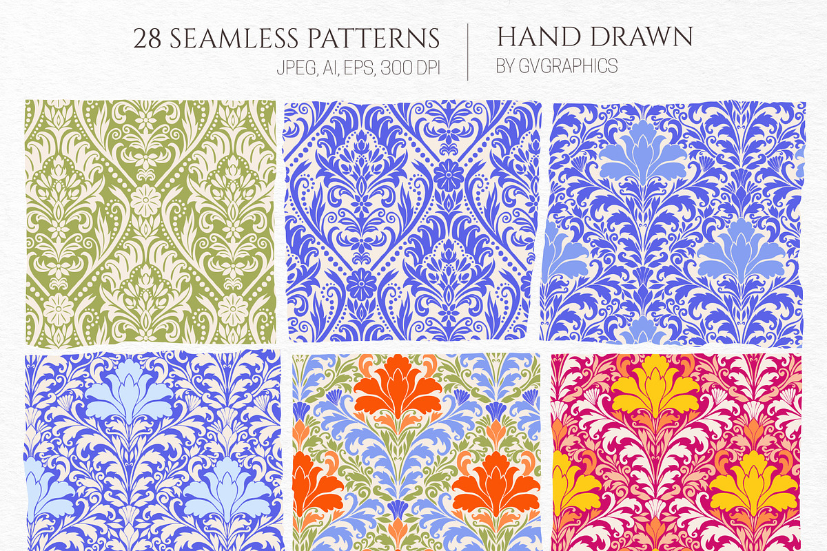 Evening Flowers Patterns, a Pattern Graphic by GVGraphics (Photo 5 of 13)