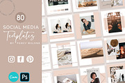 Rose Gold Social Media Bundle Canva, a Social Media Template by Fancy Malone (Thumbnail 1 of 12)